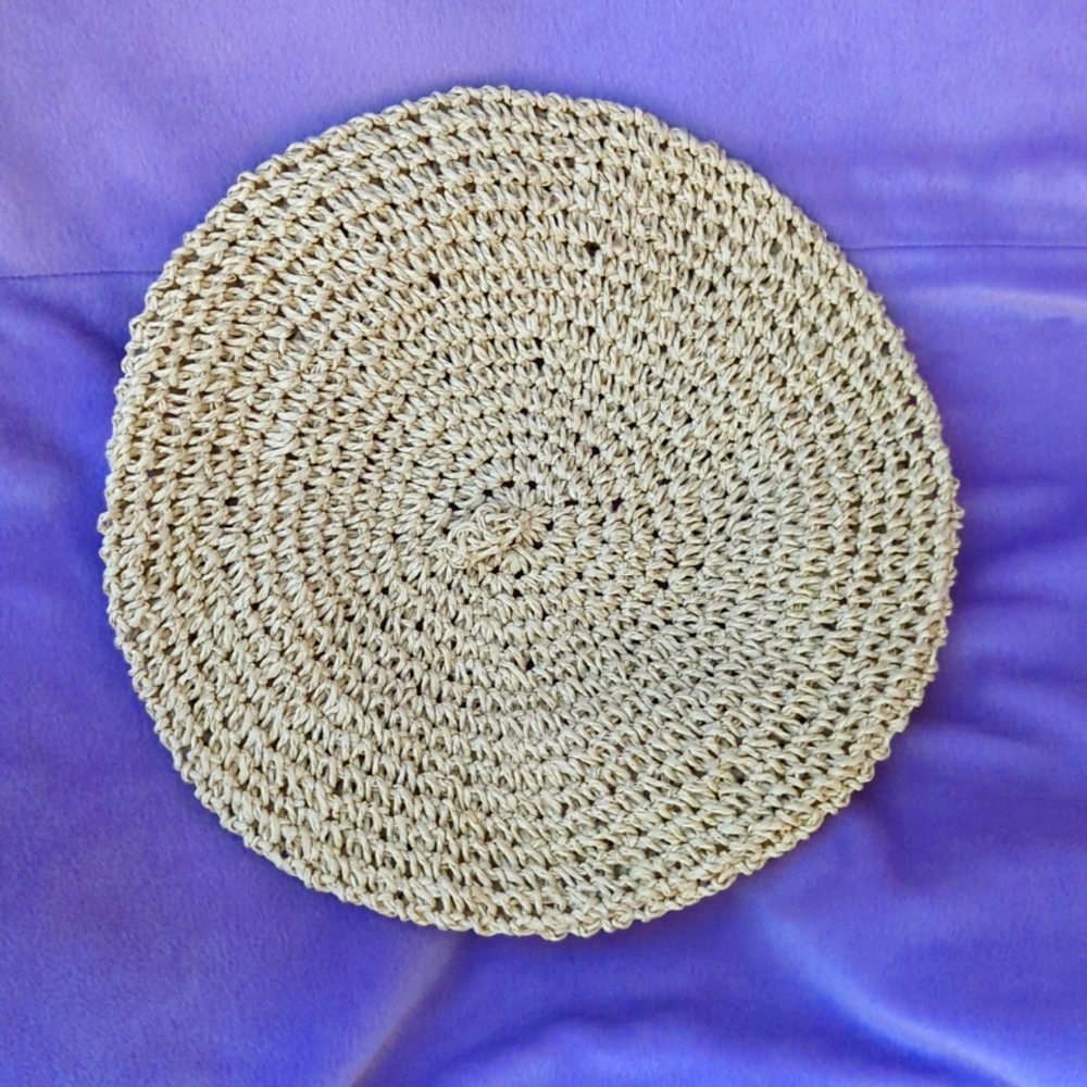 Straw beret hat